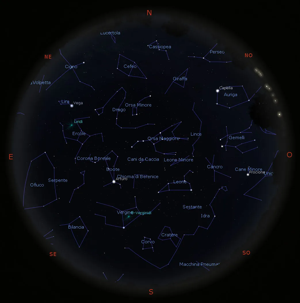 Il cielo di aprile 2021